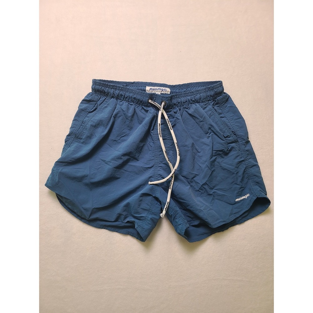 Maamgic Men S Swim Shorts Beach Sporty Blue Mesh Lined Drawstring Trunks Cruise